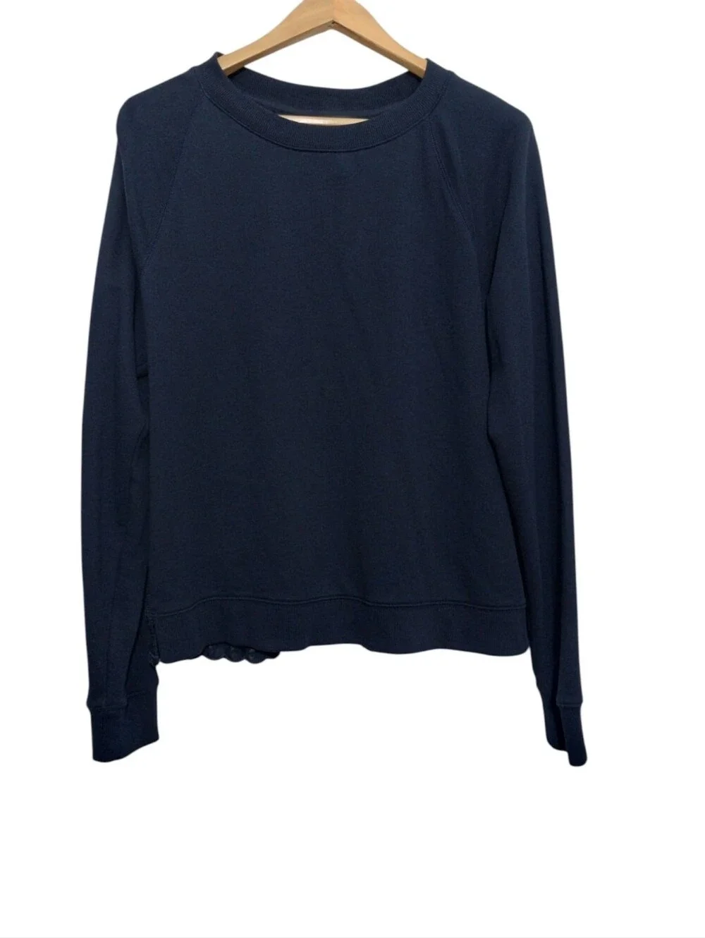 J. Crew Pullover Womens XL Diamond-pattern Eyelet Cutout Sweatshirt Minimalist
